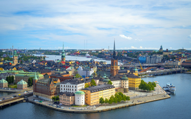 A picture of stockholm from a bird's eye view